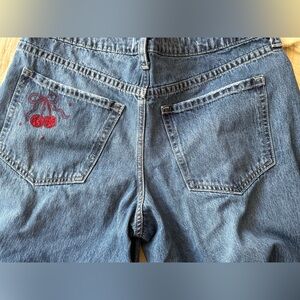 Hollister Women's Super Baggy Leg Blue Jeans